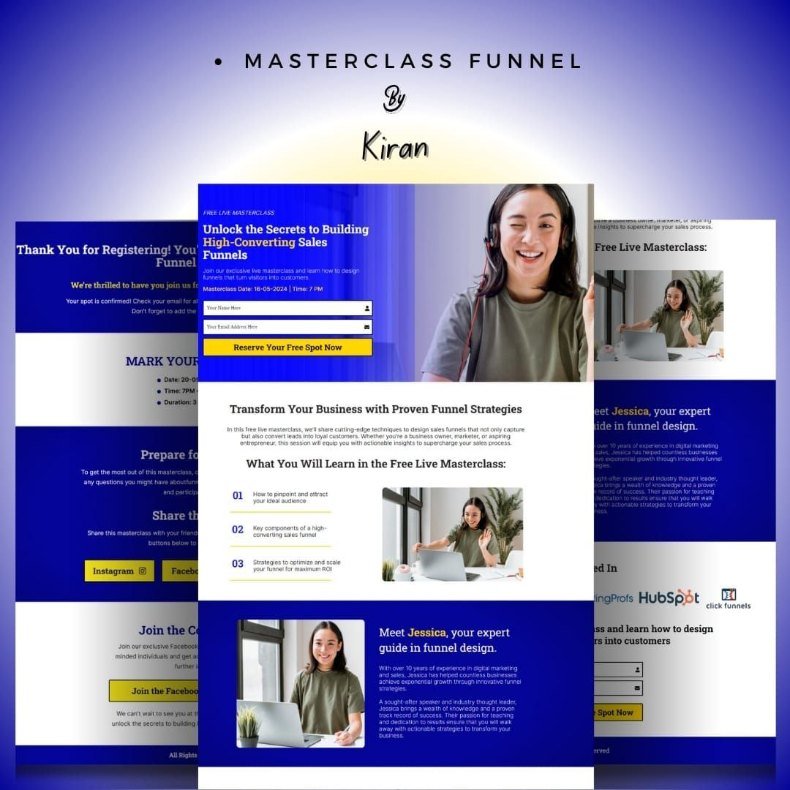 Masterclass Funnel, funnel design by NexGen Funnels