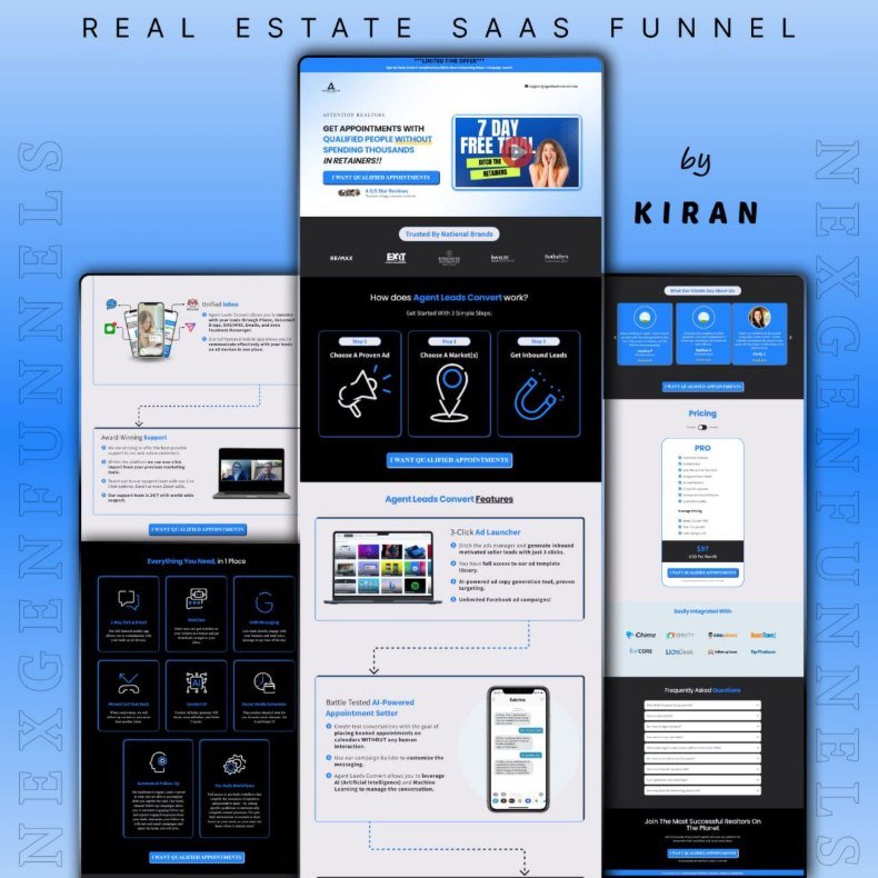 Real Estate SaaS, funnel design by NexGen Funnels