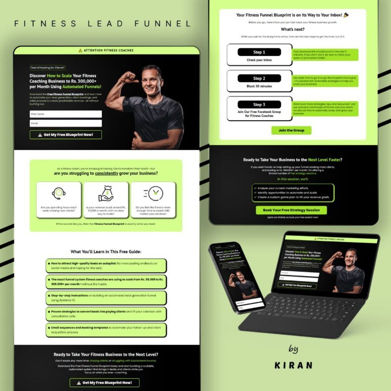 Fitness Lead Funnel, funnel design by NexGen Funnels